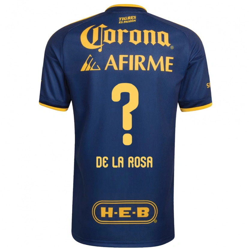Danxen Mujer Camiseta Luis De La Rosa #0 Azul Real Amarillo 2ª Equipación 2026/27 La Camisa