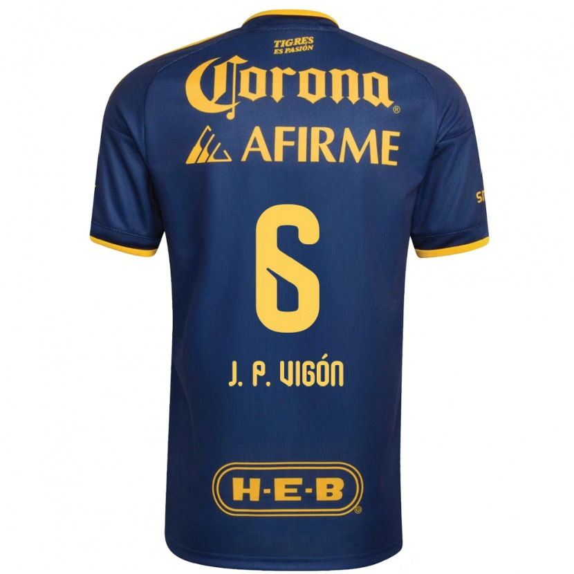 Danxen Mujer Camiseta Juan Pablo Vigón #6 Azul Real Amarillo 2ª Equipación 2026/27 La Camisa