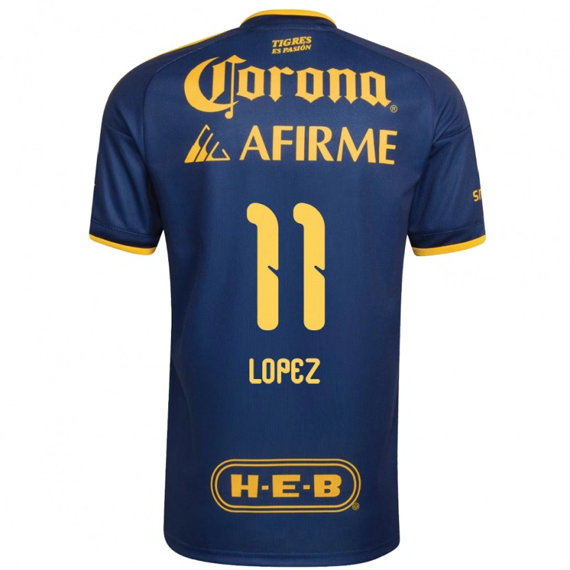 Danxen Mujer Camiseta Nicolas Lopez #11 Azul Real Amarillo 2ª Equipación 2026/27 La Camisa