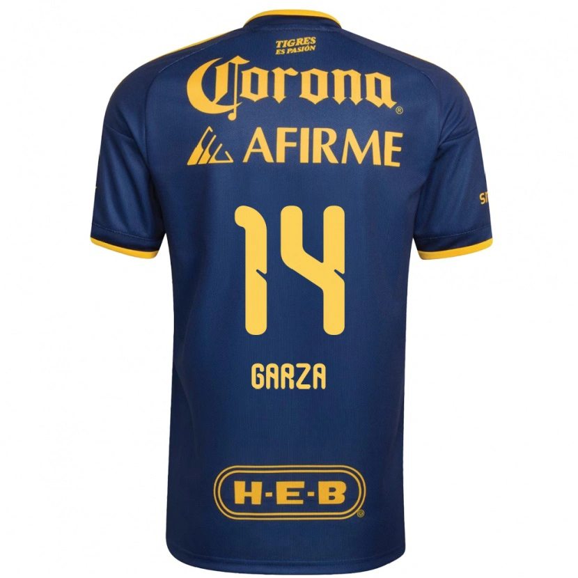 Danxen Mujer Camiseta Jesús Garza #14 Azul Real Amarillo 2ª Equipación 2026/27 La Camisa