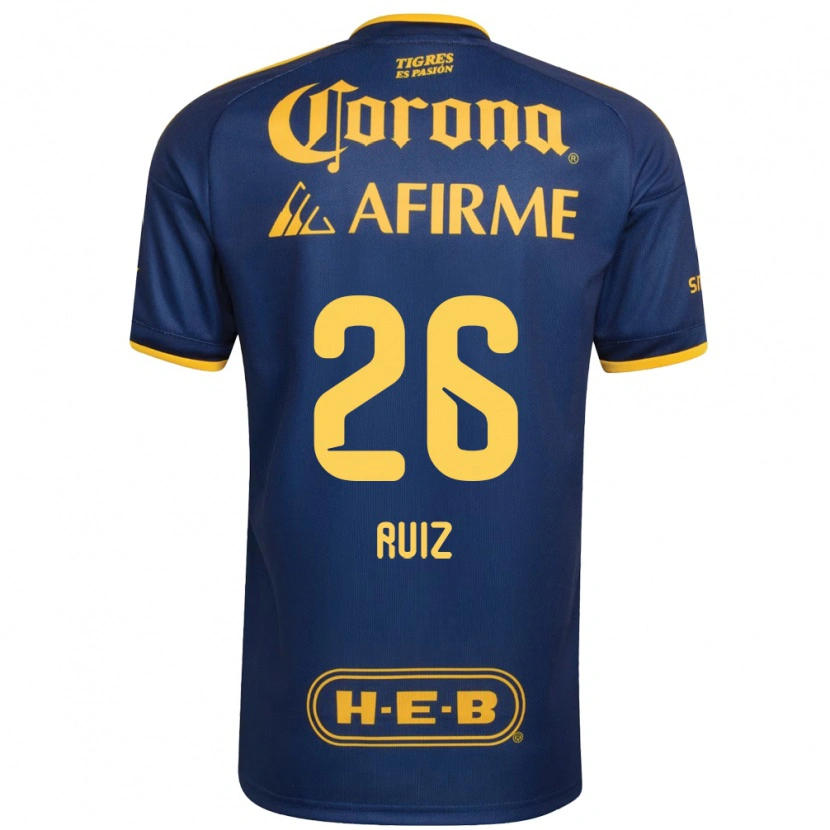 Danxen Mujer Camiseta Michel Ruiz #26 Azul Real Amarillo 2ª Equipación 2026/27 La Camisa
