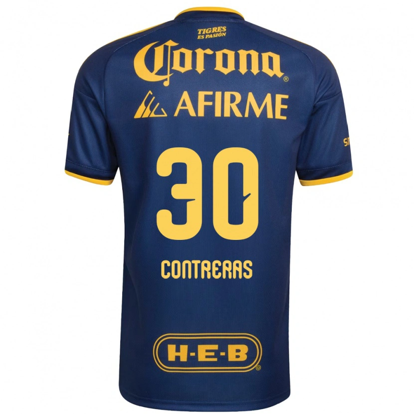 Danxen Mujer Camiseta Lizeth Contreras #30 Azul Real Amarillo 2ª Equipación 2026/27 La Camisa