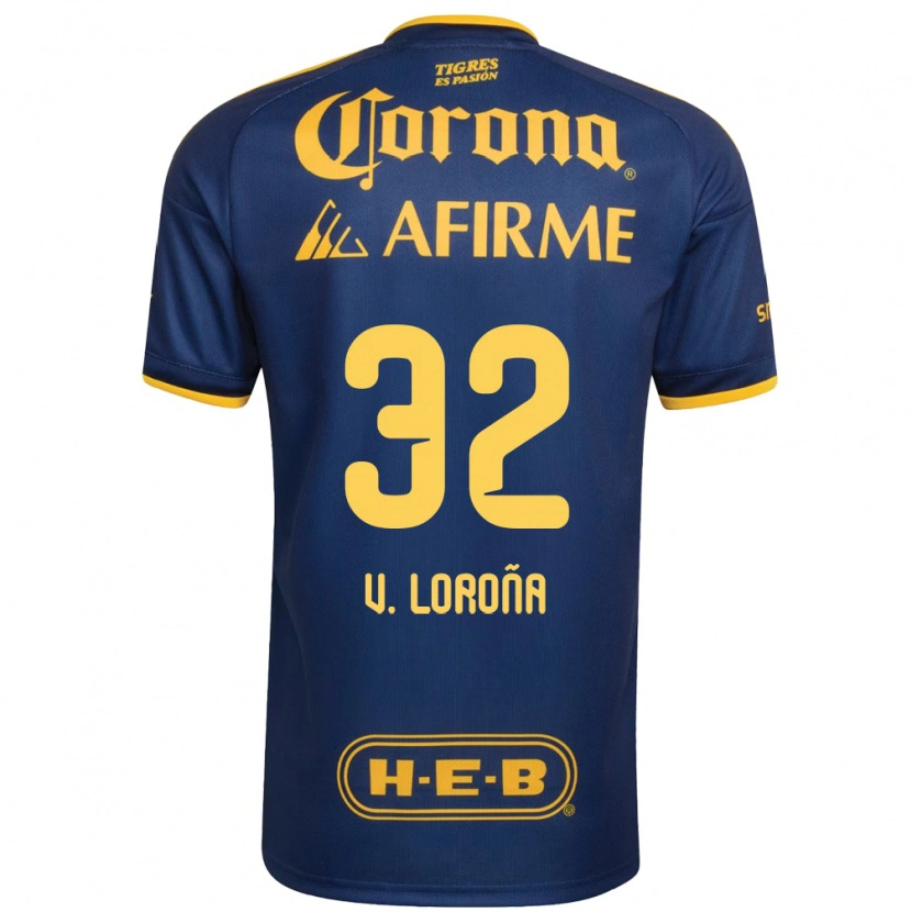 Danxen Mujer Camiseta Vladímir Loroña #32 Azul Real Amarillo 2ª Equipación 2026/27 La Camisa