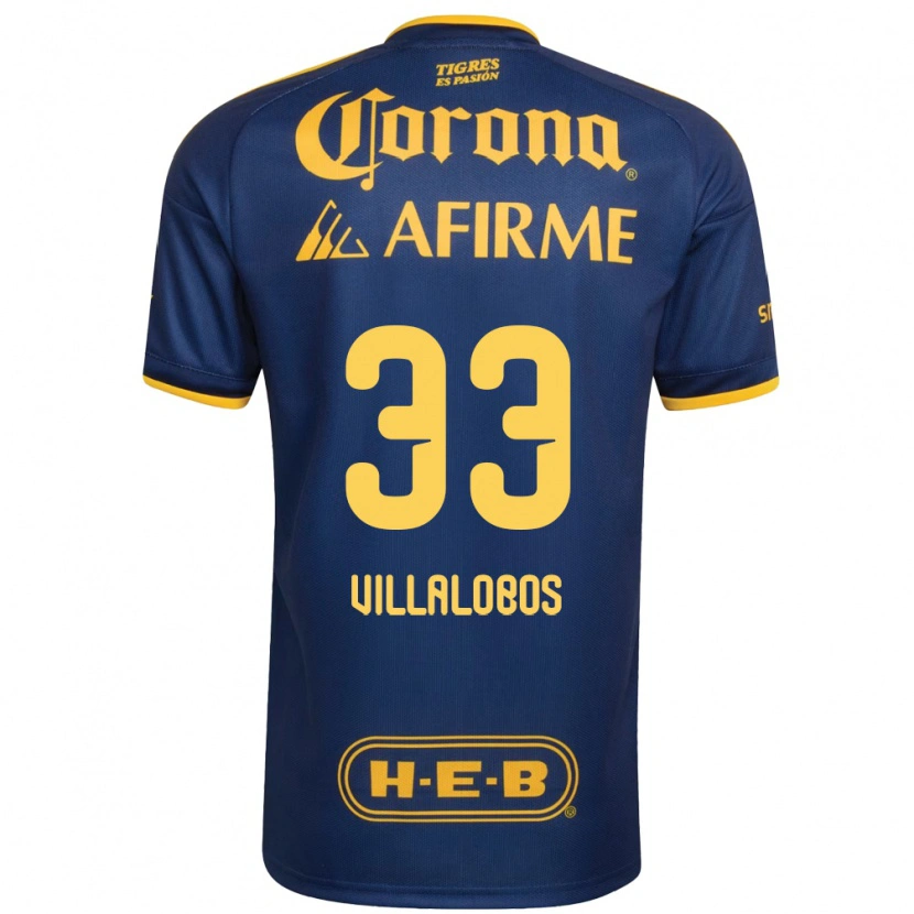 Danxen Mujer Camiseta Vania Villalobos #33 Azul Real Amarillo 2ª Equipación 2026/27 La Camisa