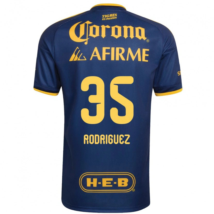 Danxen Mujer Camiseta Osvaldo Rodríguez #35 Azul Real Amarillo 2ª Equipación 2026/27 La Camisa