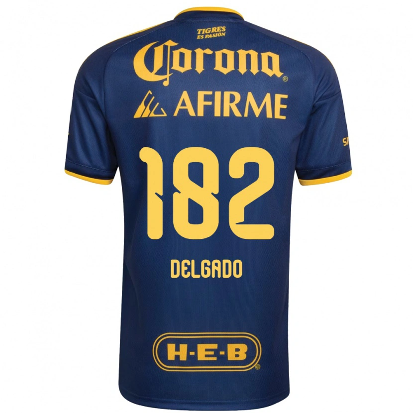 Danxen Mujer Camiseta Arturo Delgado #182 Azul Real Amarillo 2ª Equipación 2026/27 La Camisa