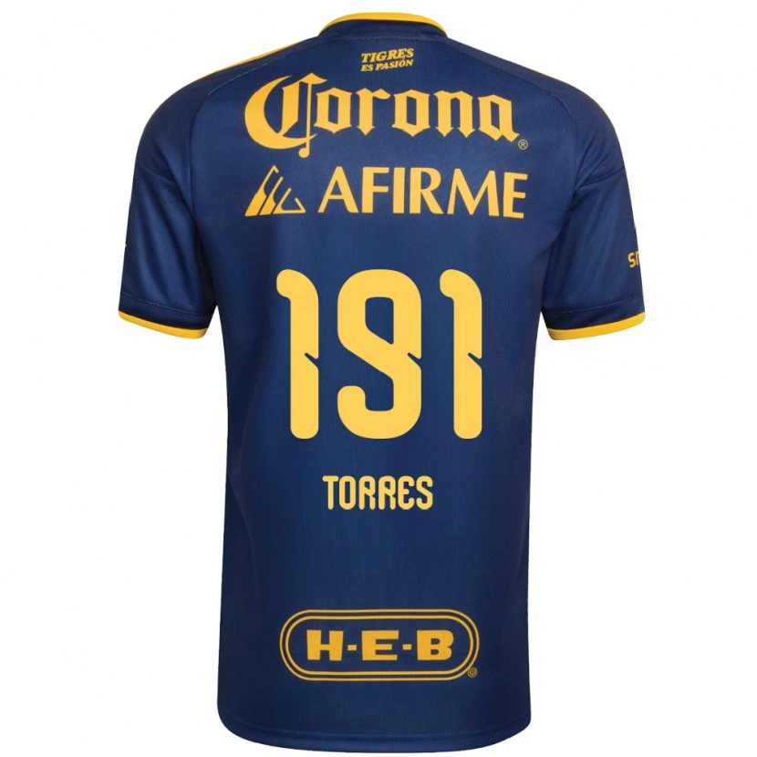 Danxen Mujer Camiseta Aldo Torres #191 Azul Real Amarillo 2ª Equipación 2026/27 La Camisa