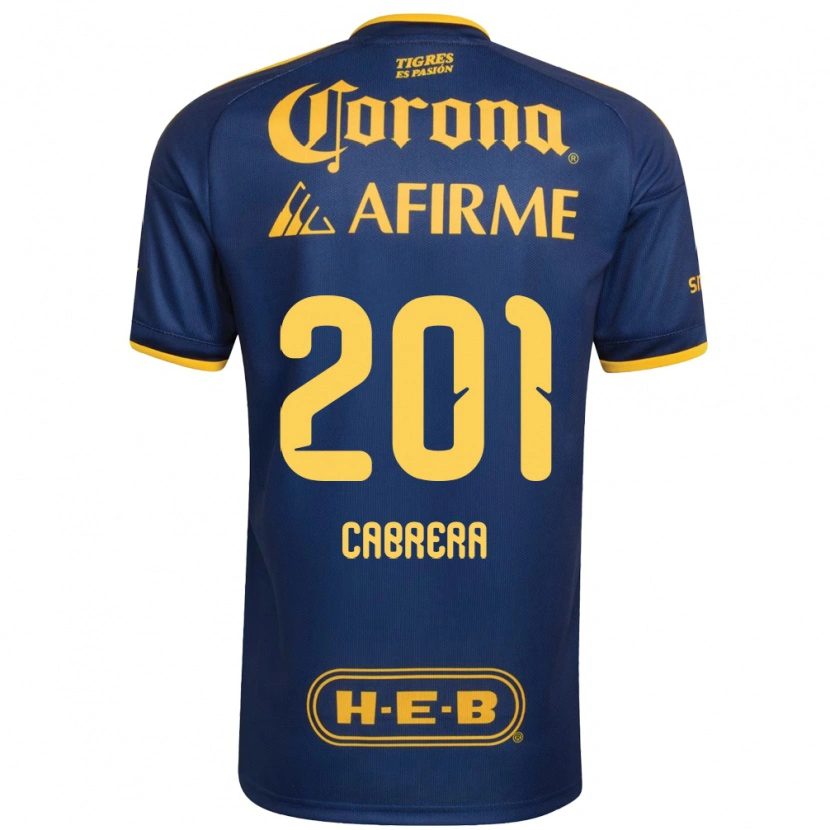 Danxen Mujer Camiseta Jorge Cabrera #201 Azul Real Amarillo 2ª Equipación 2026/27 La Camisa