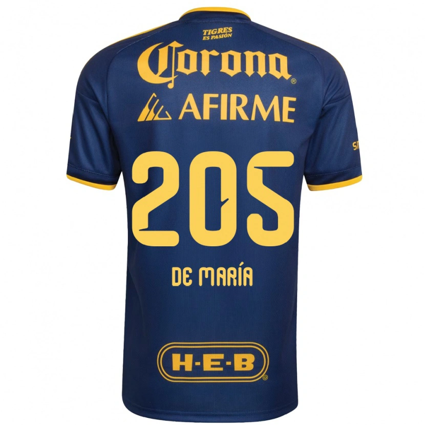 Danxen Mujer Camiseta Antonio De María Y Campos #205 Azul Real Amarillo 2ª Equipación 2026/27 La Camisa