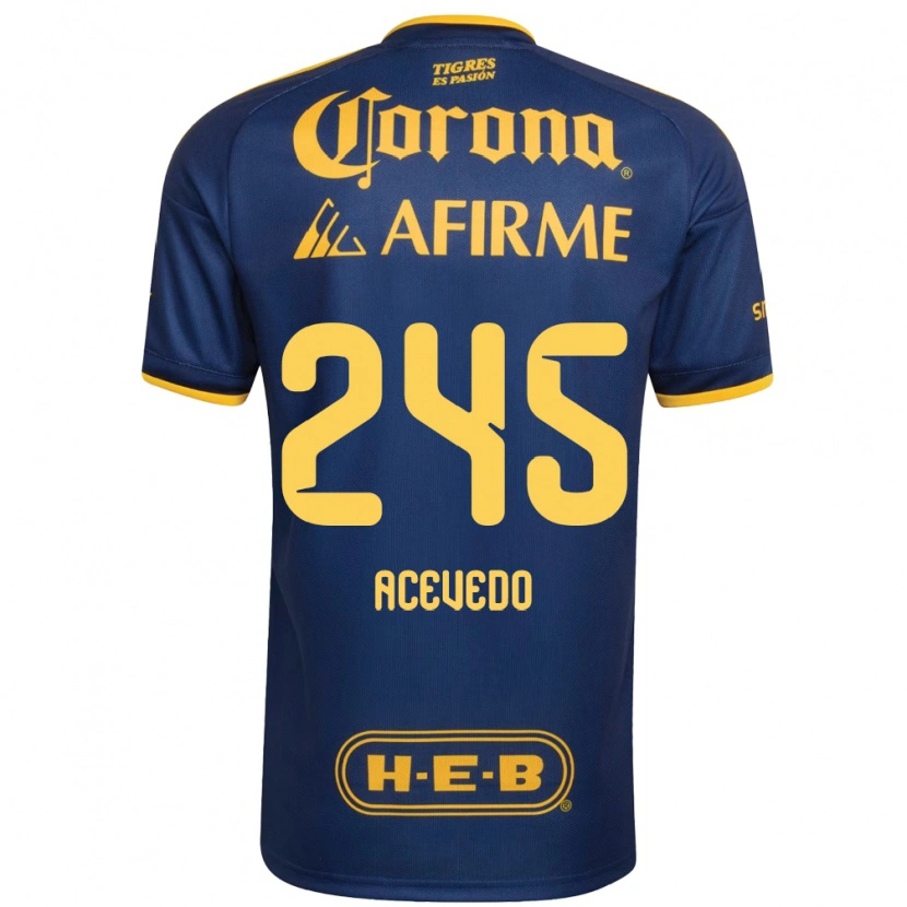 Danxen Mujer Camiseta Kevin Acevedo #245 Azul Real Amarillo 2ª Equipación 2026/27 La Camisa