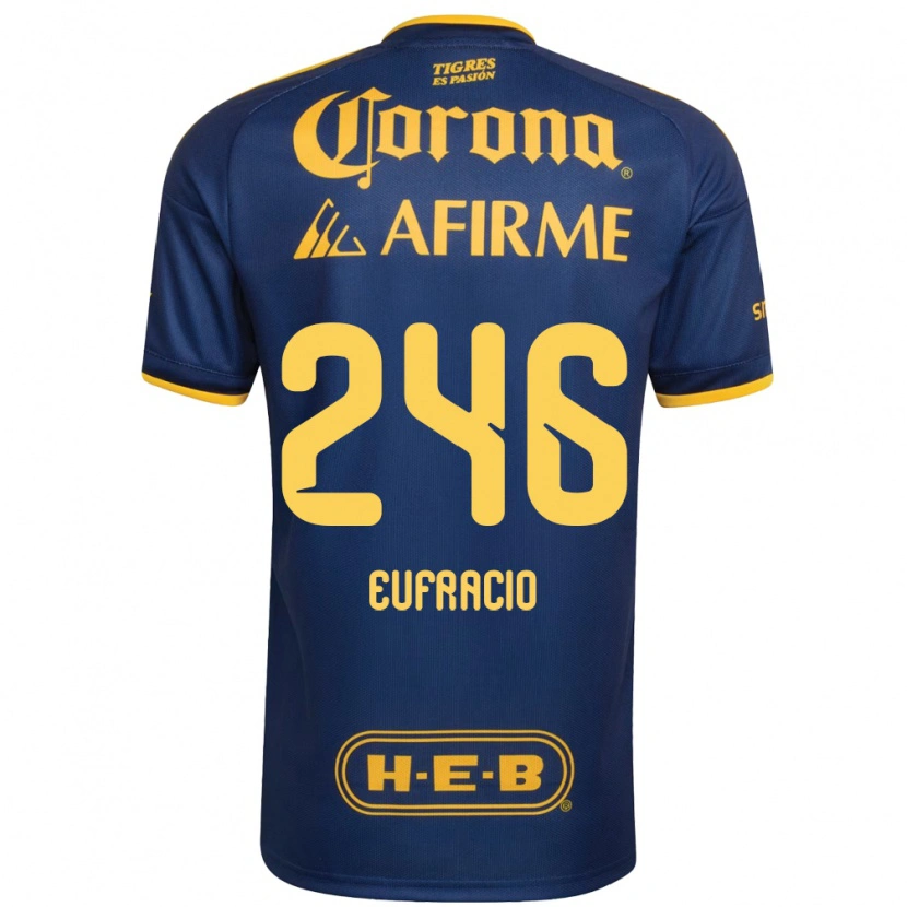Danxen Mujer Camiseta Enrique Eufracio #246 Azul Real Amarillo 2ª Equipación 2026/27 La Camisa
