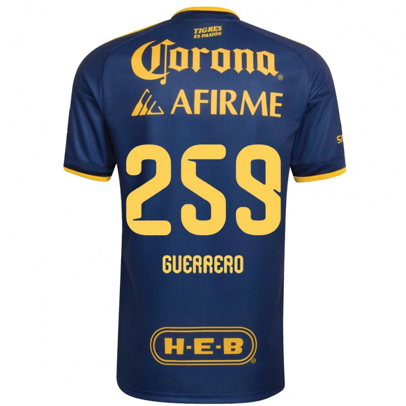Danxen Mujer Camiseta Erick Guerrero #259 Azul Real Amarillo 2ª Equipación 2026/27 La Camisa