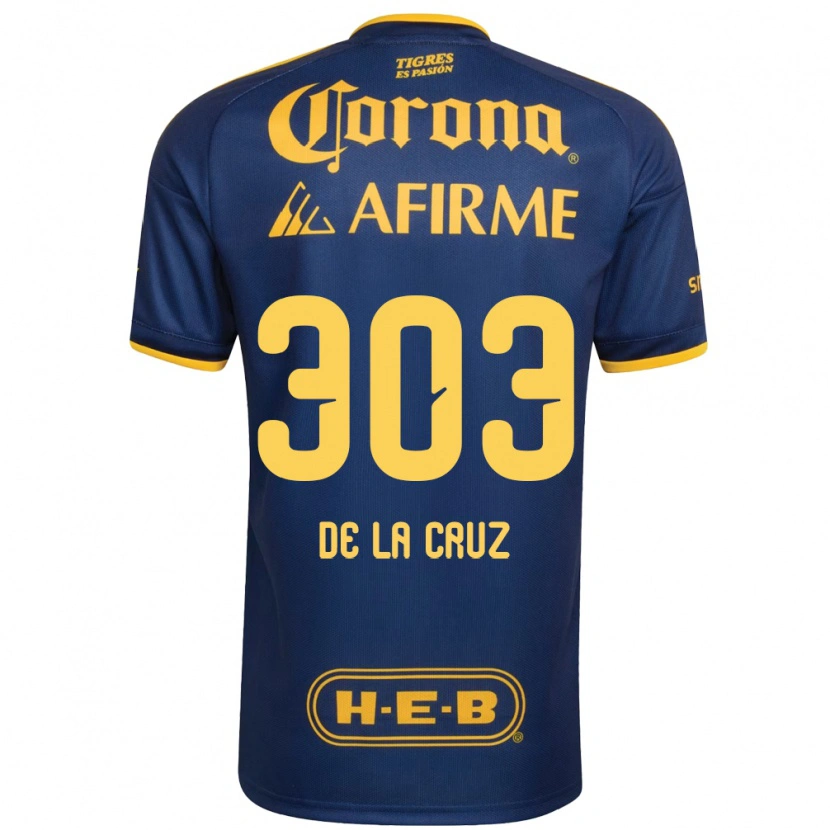 Danxen Mujer Camiseta Erick De La Cruz #303 Azul Real Amarillo 2ª Equipación 2026/27 La Camisa