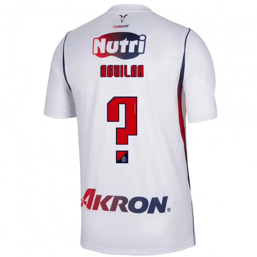 Danxen Mujer Camiseta Alexander Aguilar #0 Blanco Azul Marino Rojo 2ª Equipación 2026/27 La Camisa