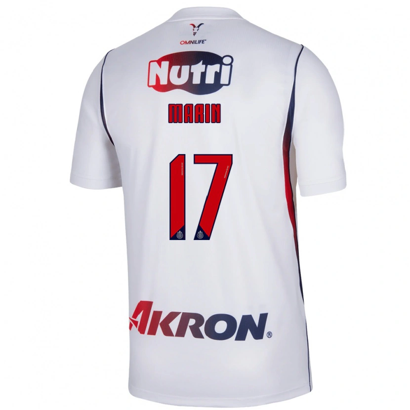 Danxen Mujer Camiseta Ricardo Marín #17 Blanco Azul Marino Rojo 2ª Equipación 2026/27 La Camisa