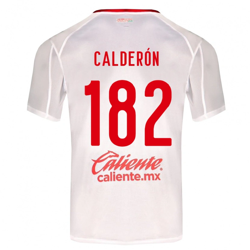 Danxen Mujer Camiseta Leonel Calderón #182 Blanco Verde Rojo 2ª Equipación 2026/27 La Camisa