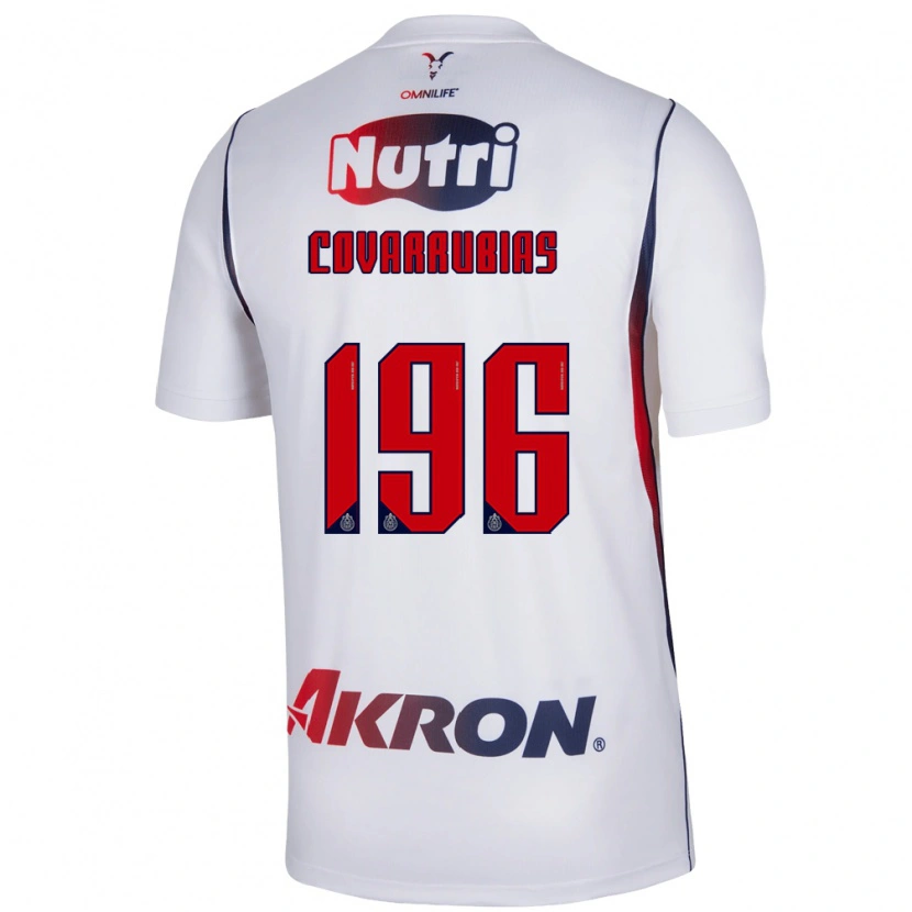 Danxen Mujer Camiseta Diego Covarrubias #196 Blanco Azul Marino Rojo 2ª Equipación 2026/27 La Camisa