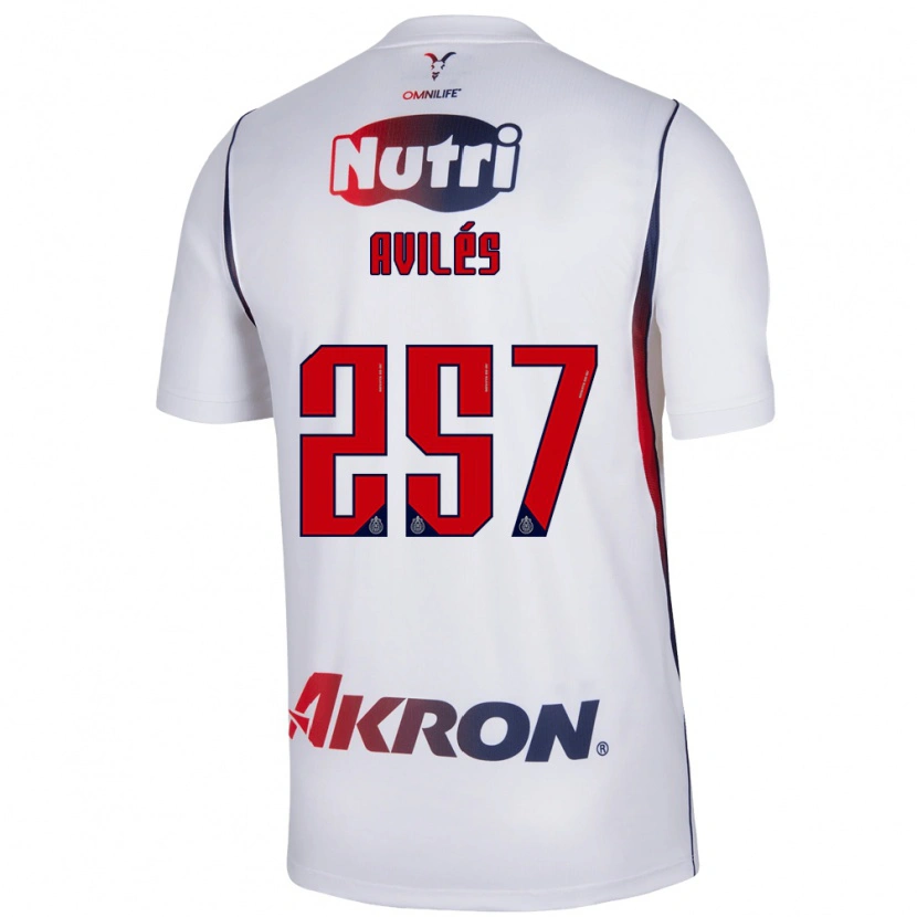 Danxen Mujer Camiseta Emmanuel Avilés #257 Blanco Azul Marino Rojo 2ª Equipación 2026/27 La Camisa