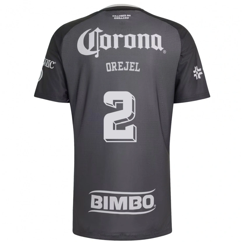 Danxen Mujer Camiseta Jocelyn Orejel #2 Gris Blanco Negro 2ª Equipación 2026/27 La Camisa