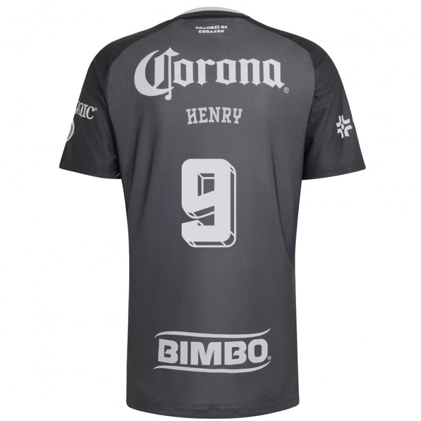Danxen Mujer Camiseta Henry Martin #9 Gris Blanco Negro 2ª Equipación 2026/27 La Camisa