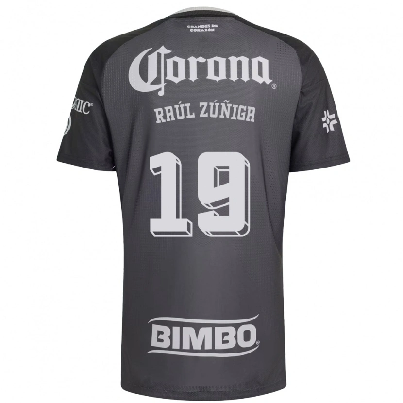 Danxen Mujer Camiseta José Raúl Zúñiga #19 Gris Blanco Negro 2ª Equipación 2026/27 La Camisa