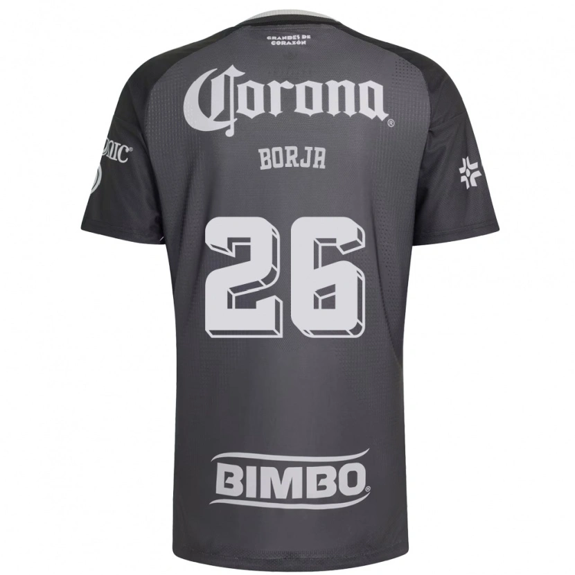 Danxen Mujer Camiseta Cristián Borja #26 Gris Blanco Negro 2ª Equipación 2026/27 La Camisa