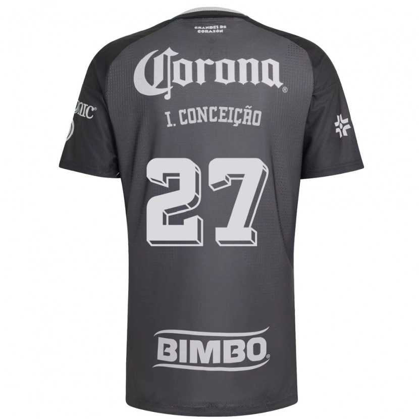 Danxen Mujer Camiseta Ícaro Da Conceição #27 Gris Blanco Negro 2ª Equipación 2026/27 La Camisa