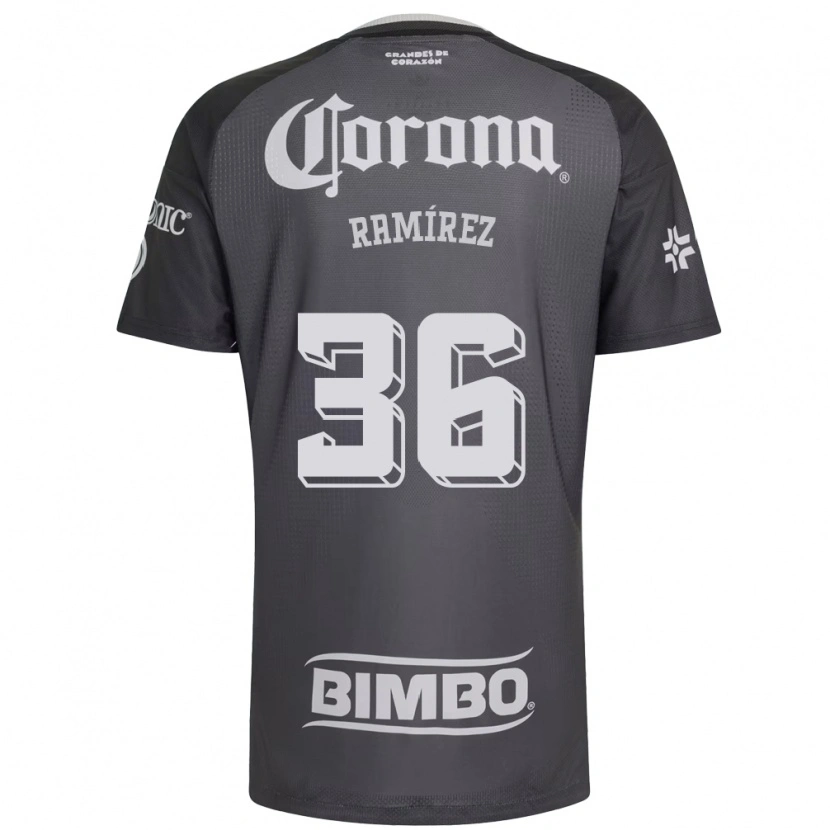 Danxen Mujer Camiseta Miguel Ramírez #36 Gris Blanco Negro 2ª Equipación 2026/27 La Camisa