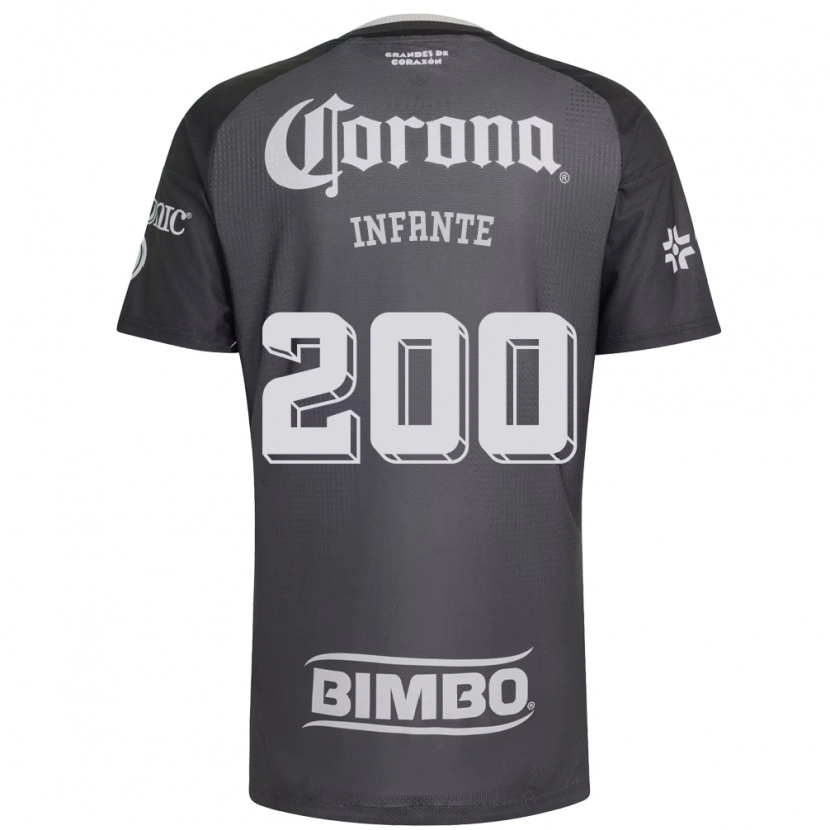 Danxen Mujer Camiseta Armando Infante #200 Gris Blanco Negro 2ª Equipación 2026/27 La Camisa