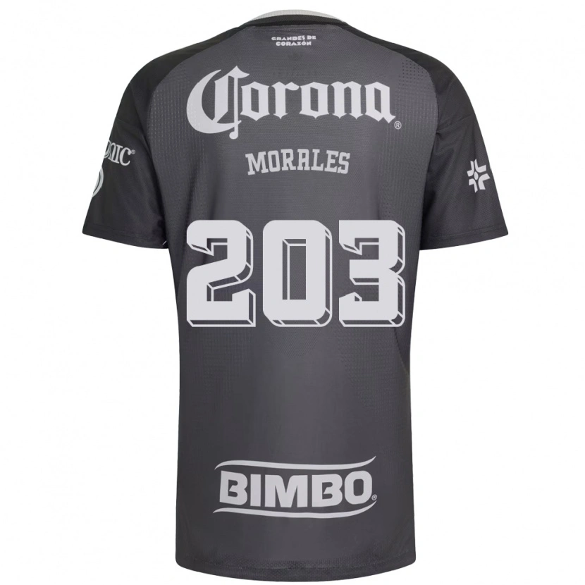 Danxen Mujer Camiseta Alan Morales #203 Gris Blanco Negro 2ª Equipación 2026/27 La Camisa
