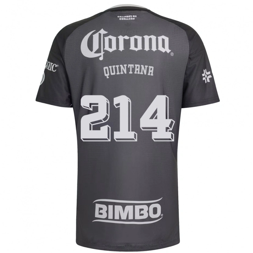Danxen Mujer Camiseta Diego Quintana #214 Gris Blanco Negro 2ª Equipación 2026/27 La Camisa