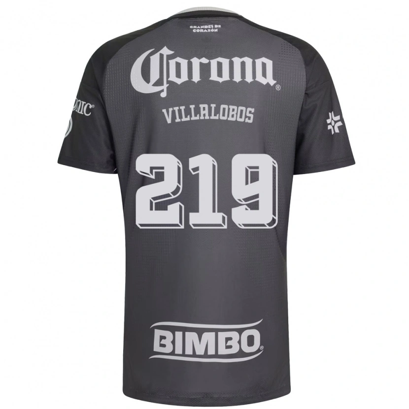 Danxen Mujer Camiseta Patricio Villalobos #219 Gris Blanco Negro 2ª Equipación 2026/27 La Camisa
