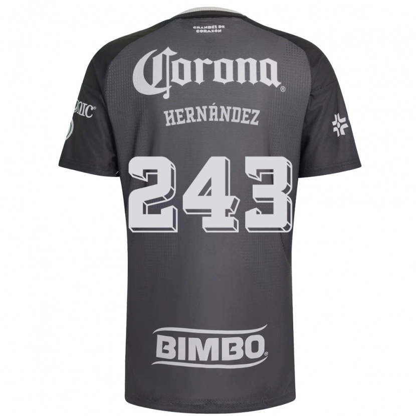 Danxen Mujer Camiseta Eduardo Hernández #243 Gris Blanco Negro 2ª Equipación 2026/27 La Camisa