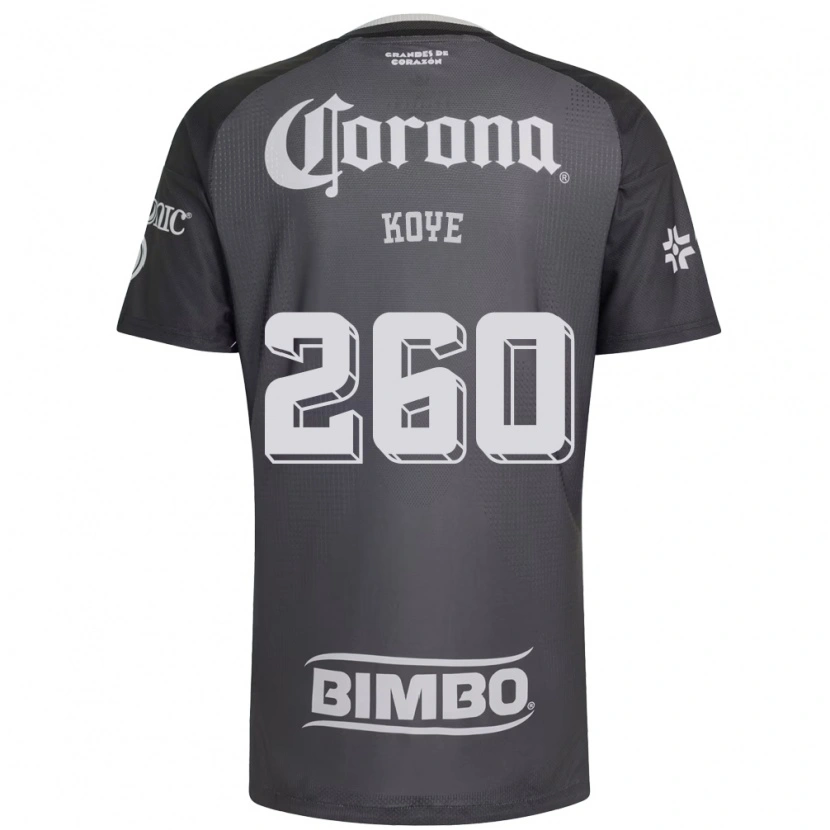 Danxen Mujer Camiseta Julián Koye #260 Gris Blanco Negro 2ª Equipación 2026/27 La Camisa