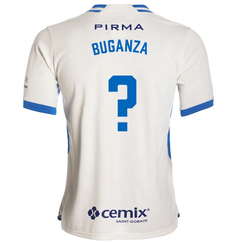 Danxen Mujer Camiseta Franco Buganza #0 Blanco Azul Rojo 2ª Equipación 2026/27 La Camisa