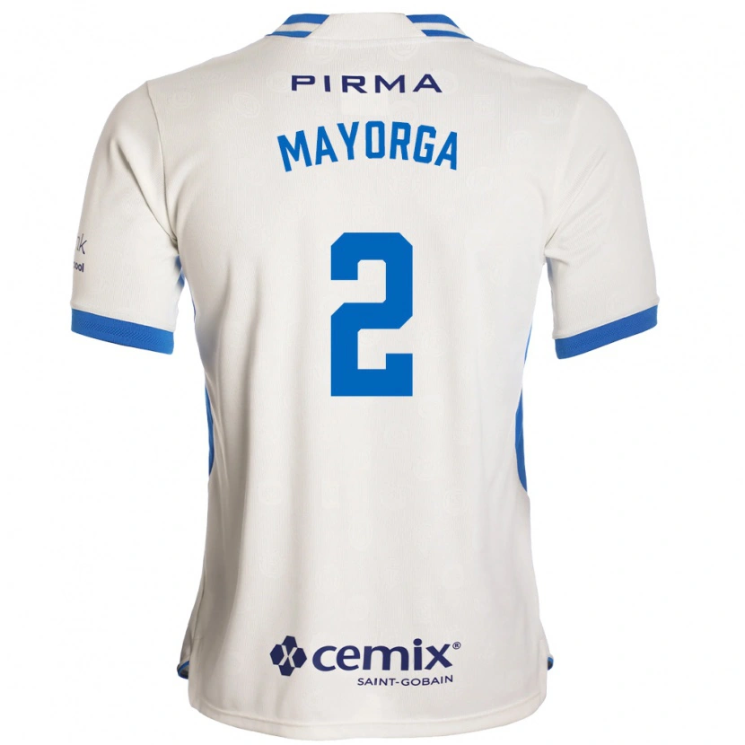 Danxen Mujer Camiseta Alejandro Mayorga #2 Blanco Azul Rojo 2ª Equipación 2026/27 La Camisa