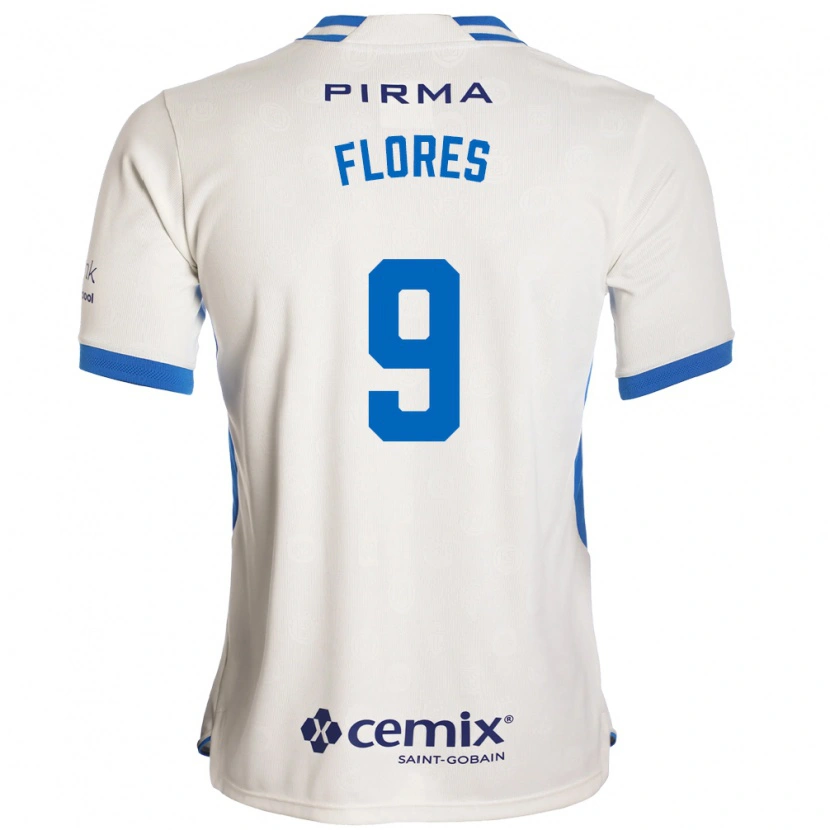 Danxen Mujer Camiseta Daniela Flores #9 Blanco Azul Rojo 2ª Equipación 2026/27 La Camisa