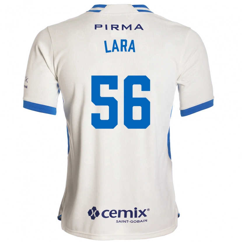 Danxen Mujer Camiseta Jesús Lara #56 Blanco Azul Rojo 2ª Equipación 2026/27 La Camisa