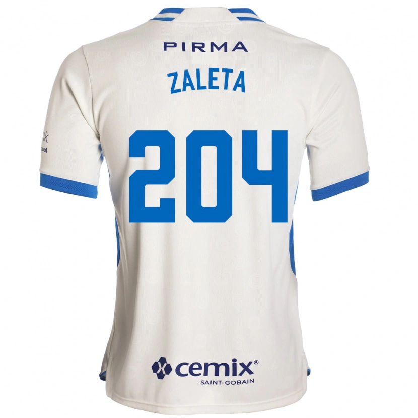 Danxen Mujer Camiseta Mauro Zaleta #204 Blanco Azul Rojo 2ª Equipación 2026/27 La Camisa