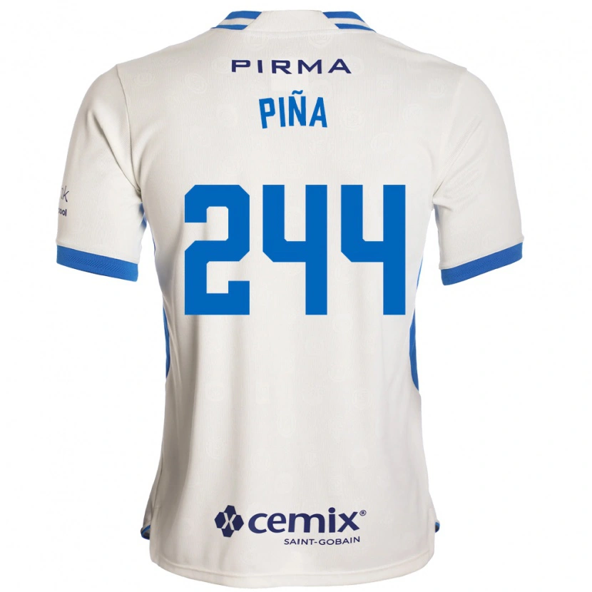 Danxen Mujer Camiseta Oscar Piña #244 Blanco Azul Rojo 2ª Equipación 2026/27 La Camisa