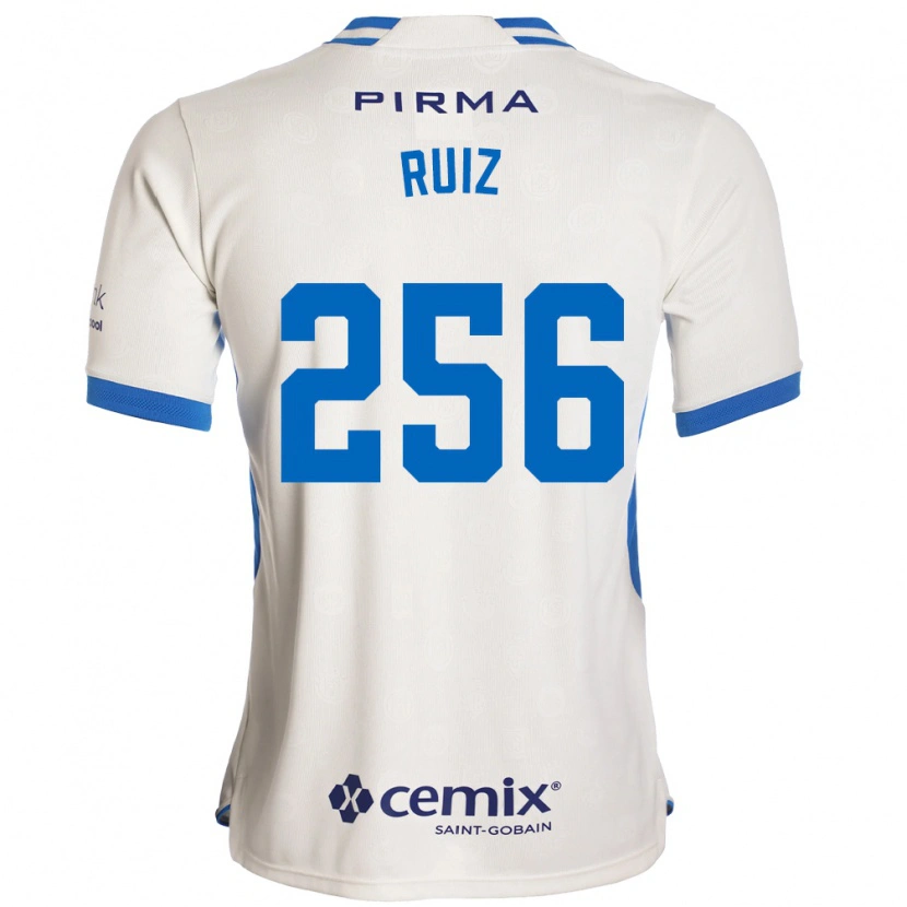 Danxen Mujer Camiseta Fernando Ruiz #256 Blanco Azul Rojo 2ª Equipación 2026/27 La Camisa