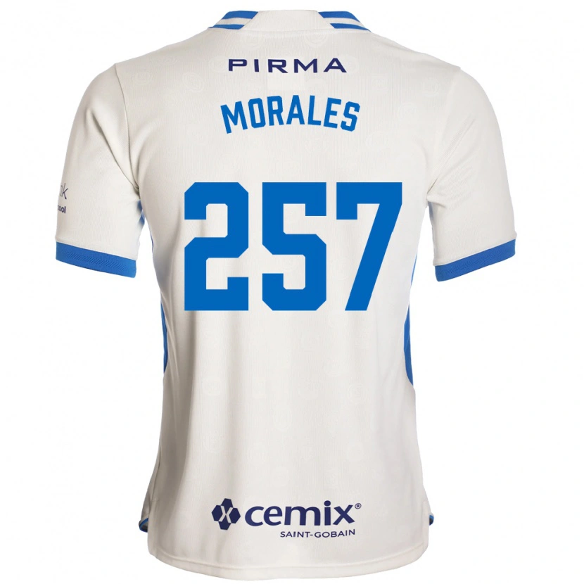 Danxen Mujer Camiseta Diego Morales #257 Blanco Azul Rojo 2ª Equipación 2026/27 La Camisa