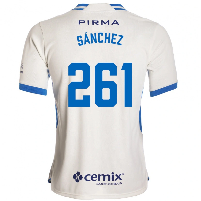 Danxen Mujer Camiseta Paulo Sánchez #261 Blanco Azul Rojo 2ª Equipación 2026/27 La Camisa