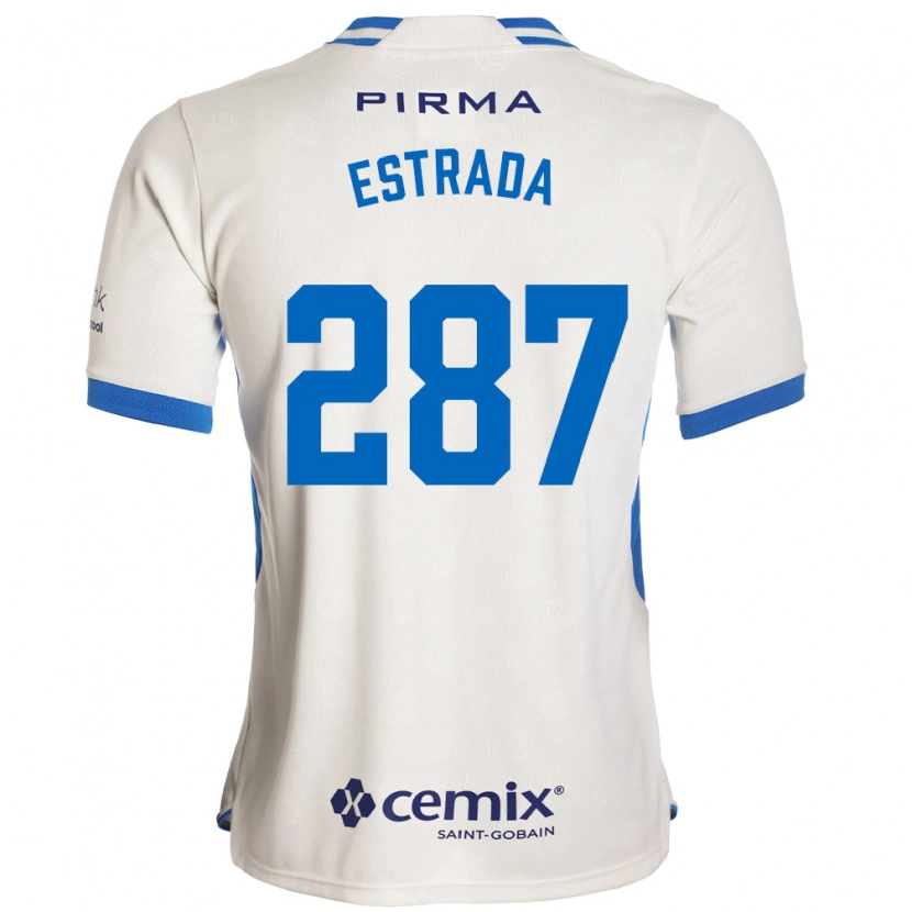 Danxen Mujer Camiseta Hernán Estrada #287 Blanco Azul Rojo 2ª Equipación 2026/27 La Camisa