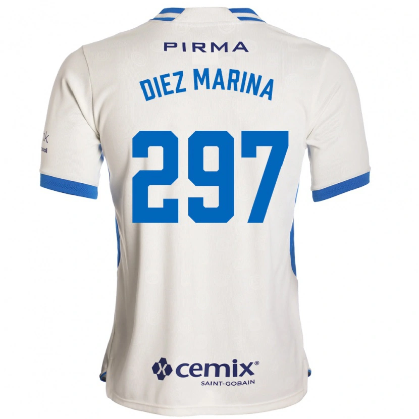 Danxen Mujer Camiseta Edgar Diez Marina #297 Blanco Azul Rojo 2ª Equipación 2026/27 La Camisa