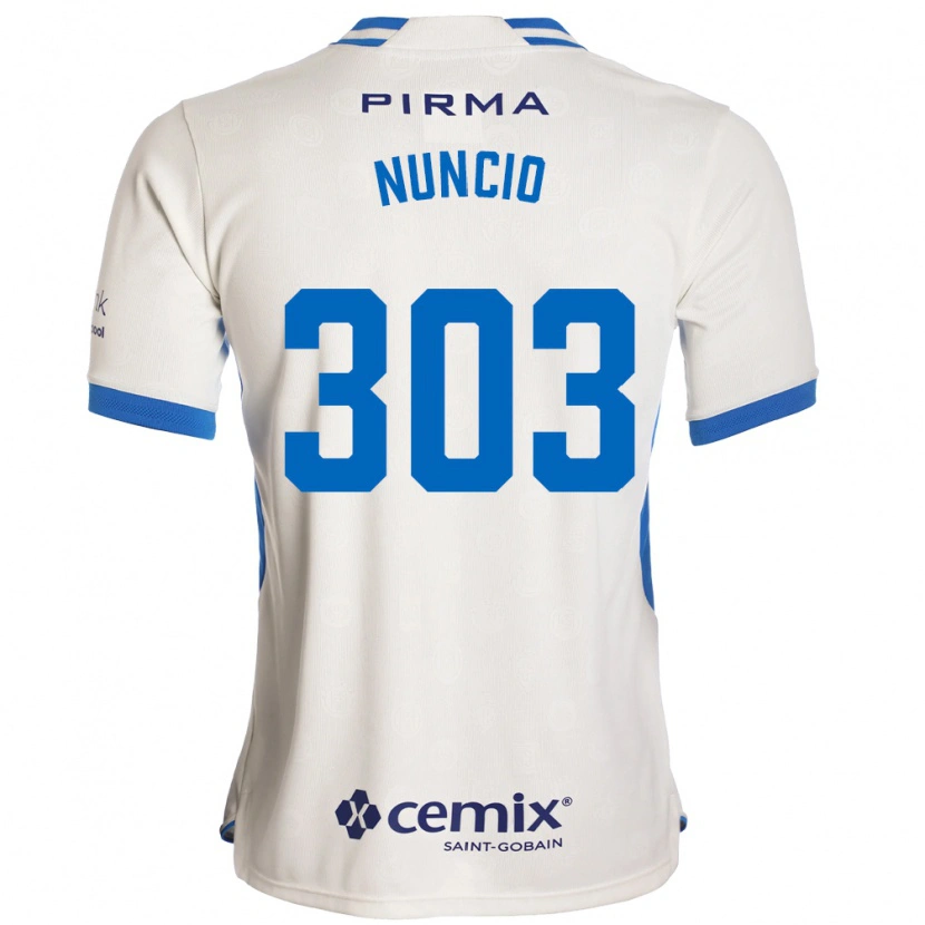 Danxen Mujer Camiseta Carlos Nuncio #303 Blanco Azul Rojo 2ª Equipación 2026/27 La Camisa