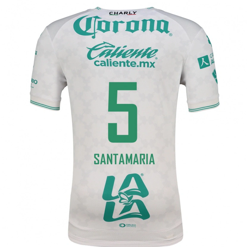 Danxen Mujer Camiseta Anderson Santamaría #5 Verde Claro Blanco 2ª Equipación 2026/27 La Camisa