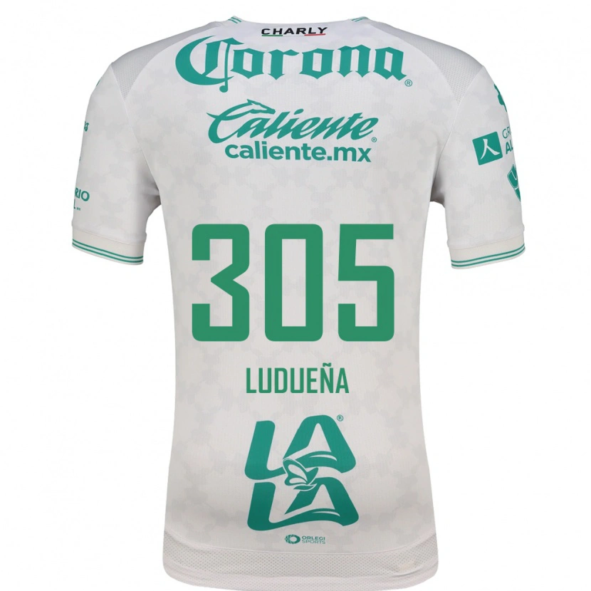 Danxen Mujer Camiseta Daniel Ludueña #305 Verde Claro Blanco 2ª Equipación 2026/27 La Camisa