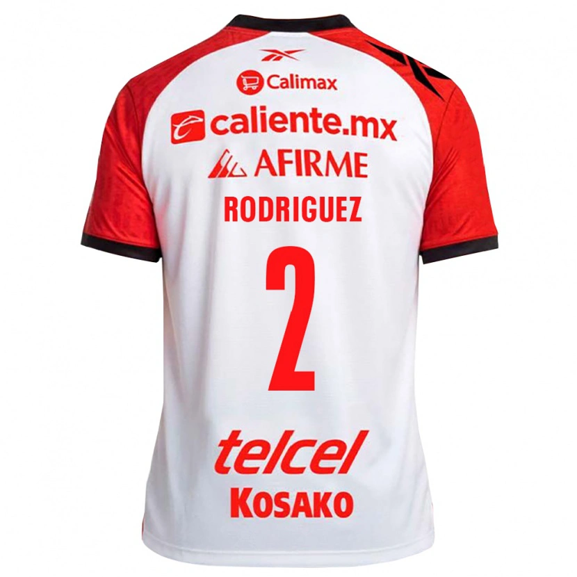 Danxen Mujer Camiseta Antonio Rodríguez #2 Rojo Blanco Negro 2ª Equipación 2026/27 La Camisa