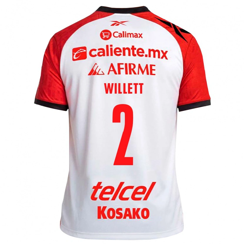 Danxen Mujer Camiseta Adyson Willett #2 Rojo Blanco Negro 2ª Equipación 2026/27 La Camisa